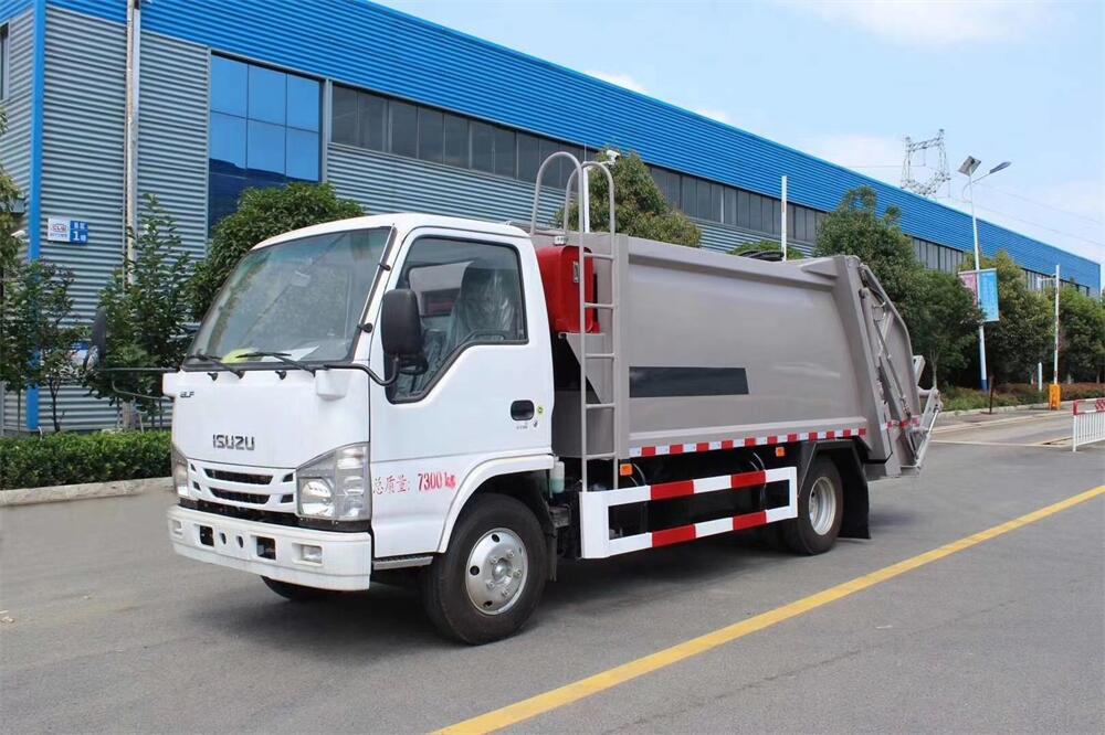 8方壓縮垃圾車(chē)-慶鈴五十鈴8方壓縮式垃圾車(chē)廠家價(jià)格